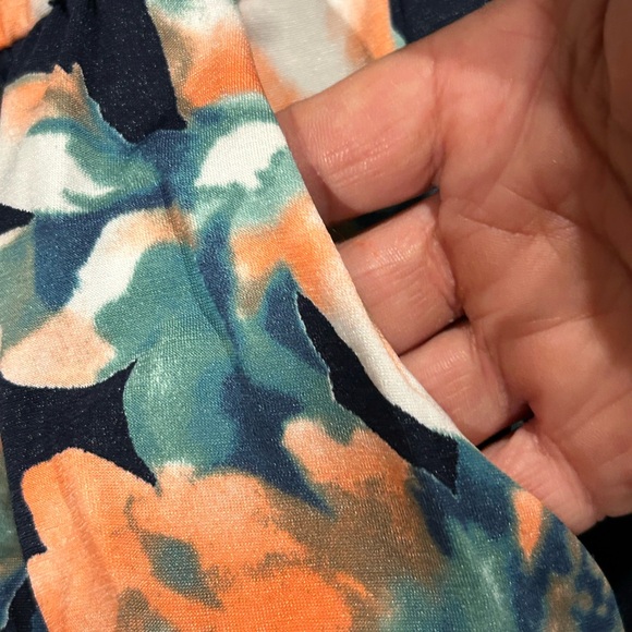 Vanilla Bay Women's Blue Floral Strapless Full Length Maxi Dress Size Medium - Picture 6 of 8